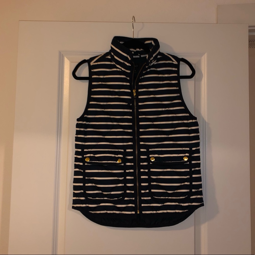 J. Crew striped puffer vest
